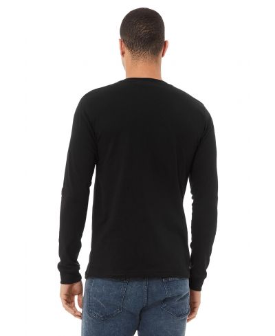 Bella Canvas 3501 Long Sleeve Cotton Fabric - Black, Long Sleeve, Crew Neck (1 Piece)