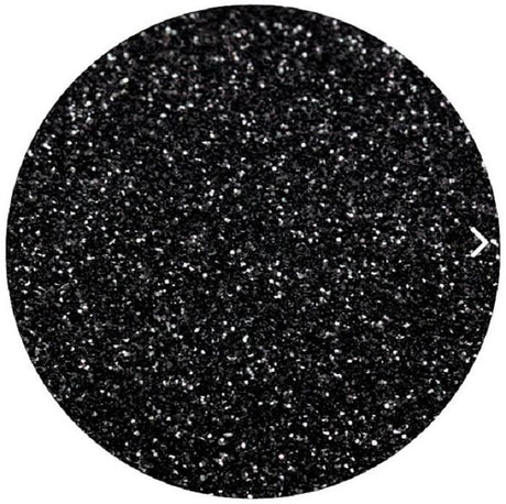 Glitter Vinyl Heat Transfer Vinyl Fabric - Black Glitter, 20" H x 12" W, 20" H x 36" W, 20" H x 180" W, 20" H x 900" W (1 Foot, 1 Yard, 5 Yards, 25 Yards)