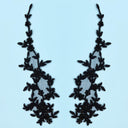 Beaded Corded Floral Lace Applique