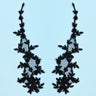 Beaded Corded Floral Lace Applique