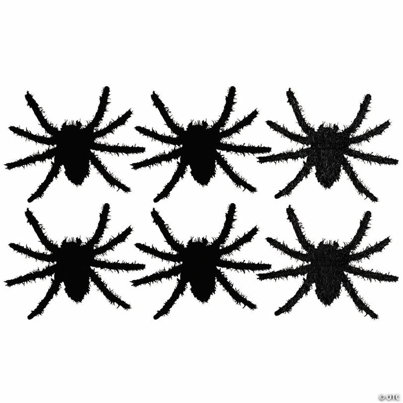 Black Hairy Spiders Halloween Decoration