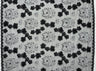 Black Hibiscus Flowers Tonga Seal Polyester Lace Fabric - Black Hibiscus Pattern, 50" Width (1 Yard)