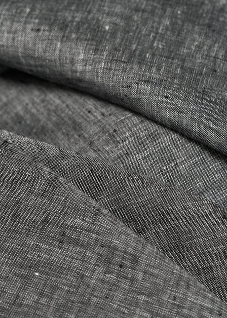 1 Yard Black or Off White 2 Tone Melange Linen Fabric Lightweight Flat Weave 58 Inches Wide