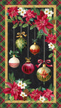 Fabric Panel Black Ornamental Wonder Windham Holiday Splendor