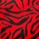 Zebra Print Fleece Polyester Fabric - Zebra Print, 60" Width, 280 GSM (1 Yard)
