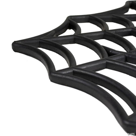 18" x 30" Black Spider Web Rectangular Halloween Doormat for Seasonal Entryways