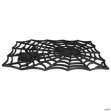 Black Spider Web Rectangular Halloween Doormat 18" x 30"