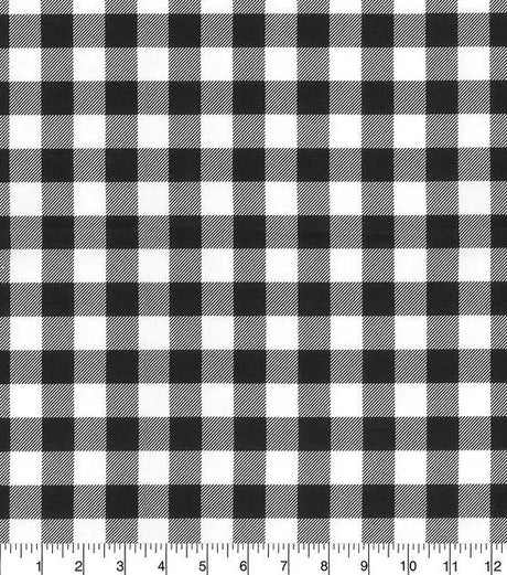 Quilting Cotton Black Buffalo Check Christmas Fabric
