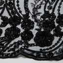 1 Yard Embroidered Tulle Lace Fabric with Elegant Intricate Design, 52" Wide