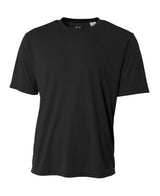 A4 NB3142 Micro Poly Interlock Fabric - Black, Youth Performance Crew, 4.0 Ounce, 44+ UPF (1 Unit)