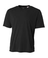 A4 NB3142 Micro Poly Interlock Fabric - Black, Youth Performance Crew, 4.0 Ounce, 44+ UPF (1 Unit)