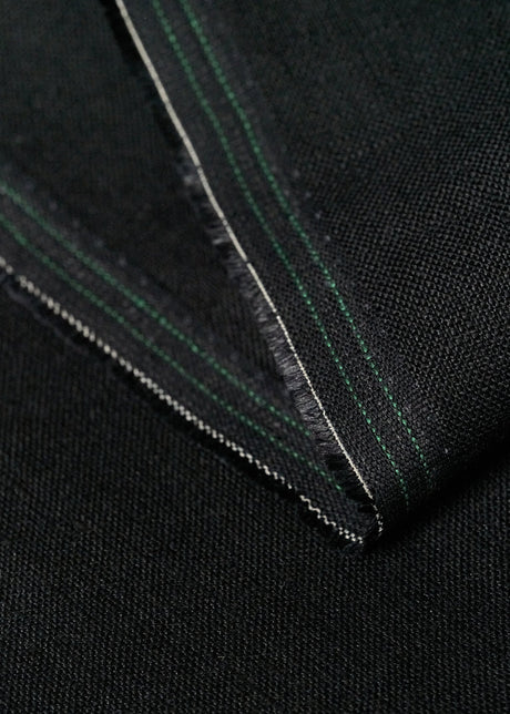 1 Yard Black Pure Linen Fabric 7 oz Flat Weave 58 Inches Wide