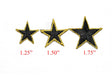 Embroidered Star Applique Iron-On Gold Trim