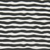 Swim Knit Black and White Wavy Stripes Nylon Spandex