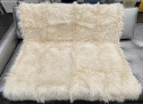 Faux Fur Throw Blanket 60" x 50" Shaggy Long Pile