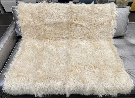 Faux Fur Throw Blanket 60" x 50" Shaggy Long Pile