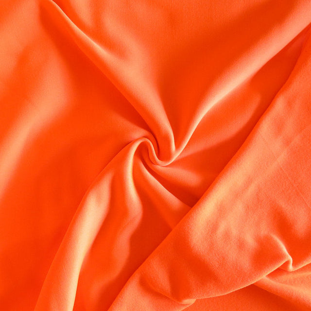 Powerstretch Fleece Knit Fabric Blaze Orange Hi Vis