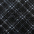 Stretch Woven Black/Grey Plaid Boardshort Fabric