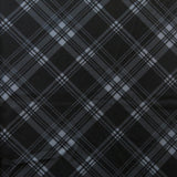 Stretch Woven Black/Grey Plaid Boardshort Fabric