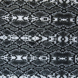 Swim Knit Nylon Spandex Black and Grey Snakeskin 19 Remnant