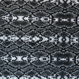 Swim Knit Nylon Spandex Black and Grey Snakeskin