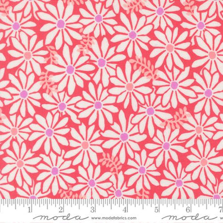 Cotton Print Bloom Crab Reef Fabric 44/45" Red