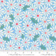 Cotton Print Bloom Sky Reef Fabric 44/45 Light Blue Coastal