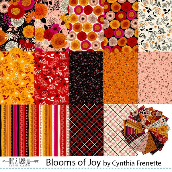 Cotton Fat Quarter Bundle Blooms of Joy 18x22
