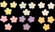 Blossoms- Mini- Pastel Mixed Colors 100 ct