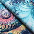 Fantasia Nylon Spandex Fabric - Blue/Purple Seashell Print, 58/60" Width (1 Yard)