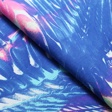 Seismic Wave Nylon Spandex Fabric - Blue or Red, Abstract Wave Pattern, 58-60" Width (1 Yard)