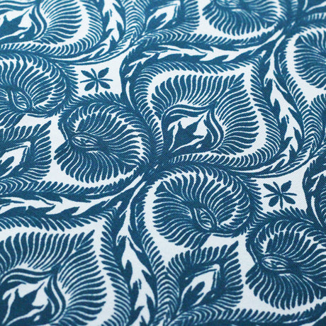 Mosaic Nylon Spandex Fabric - Black Or Blue Moroccan Mosaic Print, 58/60" Width (1 Yard)