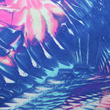 Seismic Wave Nylon Spandex Fabric - Blue or Red, Abstract Wave Pattern, 58-60" Width (1 Yard)