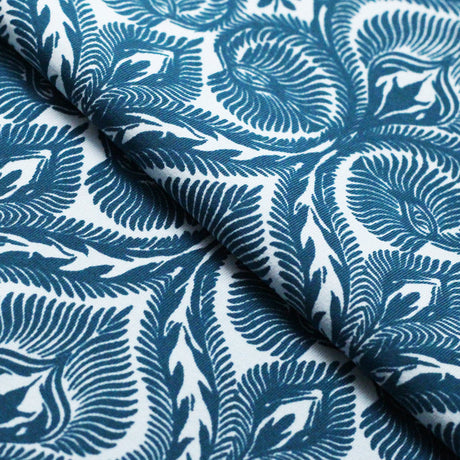 Mosaic Nylon Spandex Fabric - Black Or Blue Moroccan Mosaic Print, 58/60" Width (1 Yard)