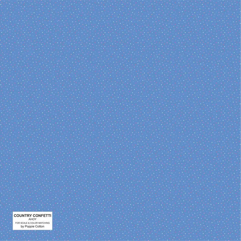 Cotton Print Blue Ahoy Fabric 44/45"