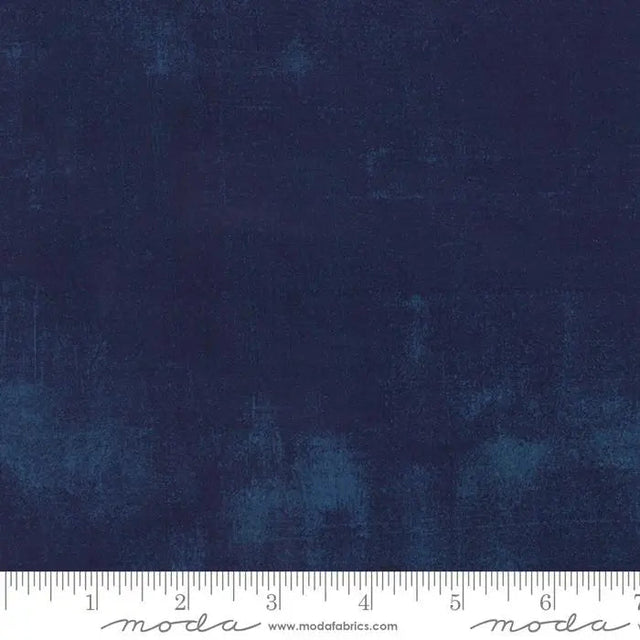 Cotton Grunge Basics Navy Fabric 44/45"