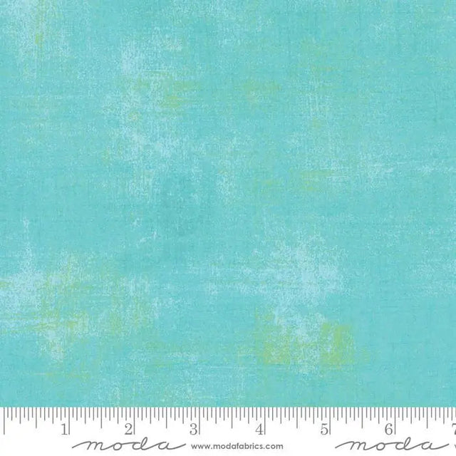 Cotton Fabric Blue Aqua Grunge Basics Pool 44/45"
