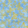 Cotton Butterfly Impressions Fabric Blue 44/45"