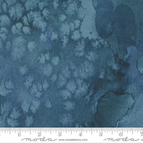 Cotton Print Blue Dusk Flow Watercolor Fabric 44/45"