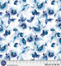 Cotton Wideback Fabric Blue Floral Butterfly Belle 108"