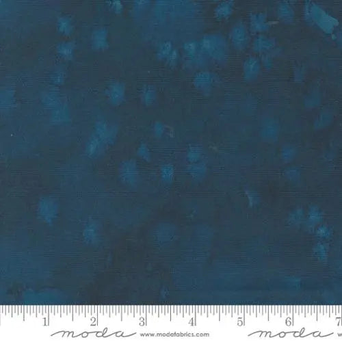 Cotton Fabric Blue Flow Prussian Blue Watercolor Print 44/45"