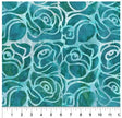 Cotton Wideback Fabric Blue Green Roses 108"