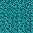 Cotton Leaf & Berries Silhouettes Fabric 44/45 Teal