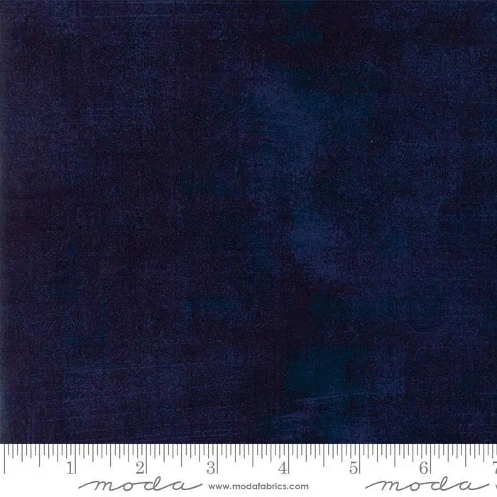 Cotton Fabric Blue Grunge Basics Peacoat 44/45"
