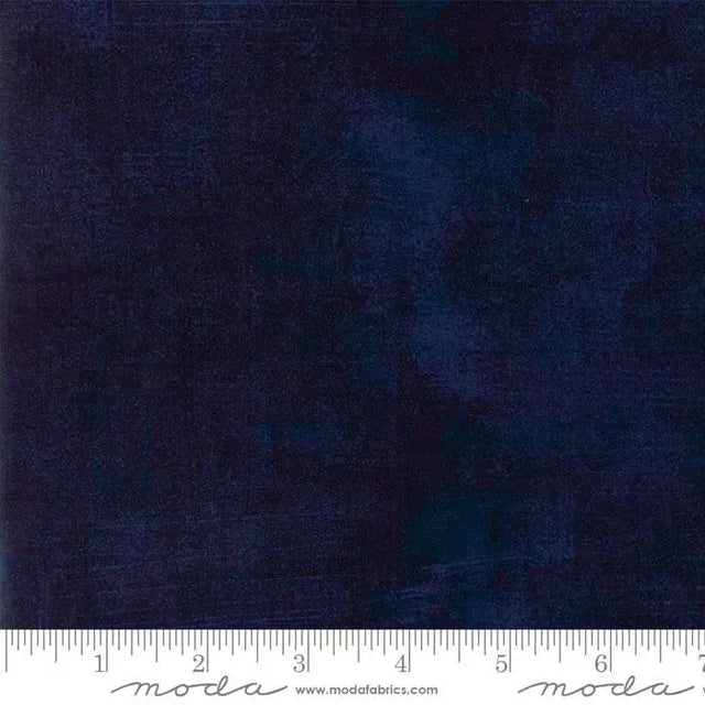 Cotton Fabric Blue Grunge Basics Peacoat 44/45"