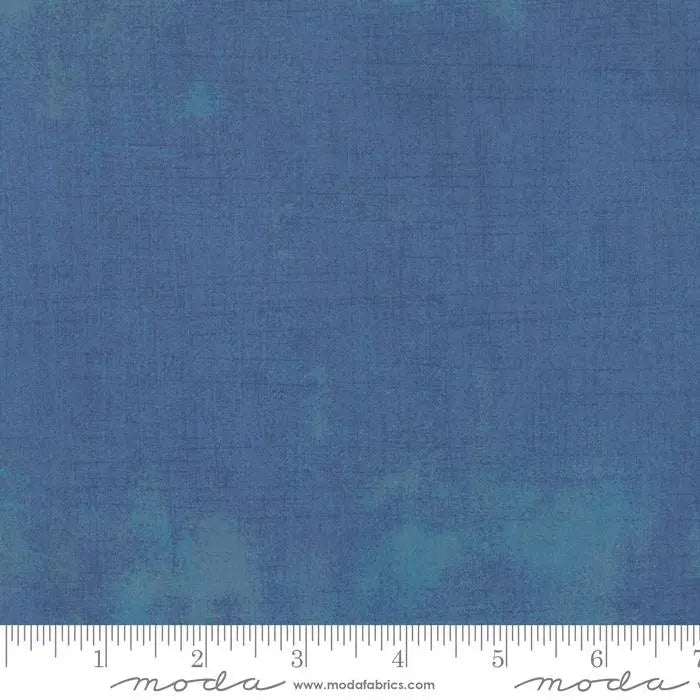 Cotton Fabric Blue Grunge Basics Sea 44/45" Per Yard