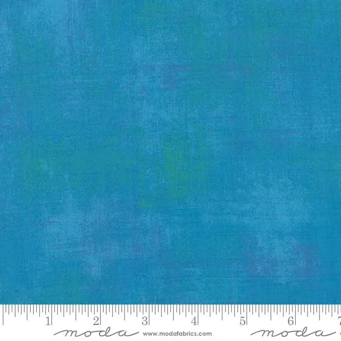 Cotton Fabric Blue Grunge Basics Turquoise 44/45"