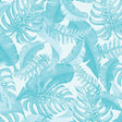 Cotton Wideback Fabric Blue Leaves Of Paradise 108" Wide