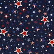 Cuddle Fabric Blue Liberty Stars Digital Print