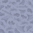 Cotton Fabric Blue Military Convoy Path to Freedom 44/45"